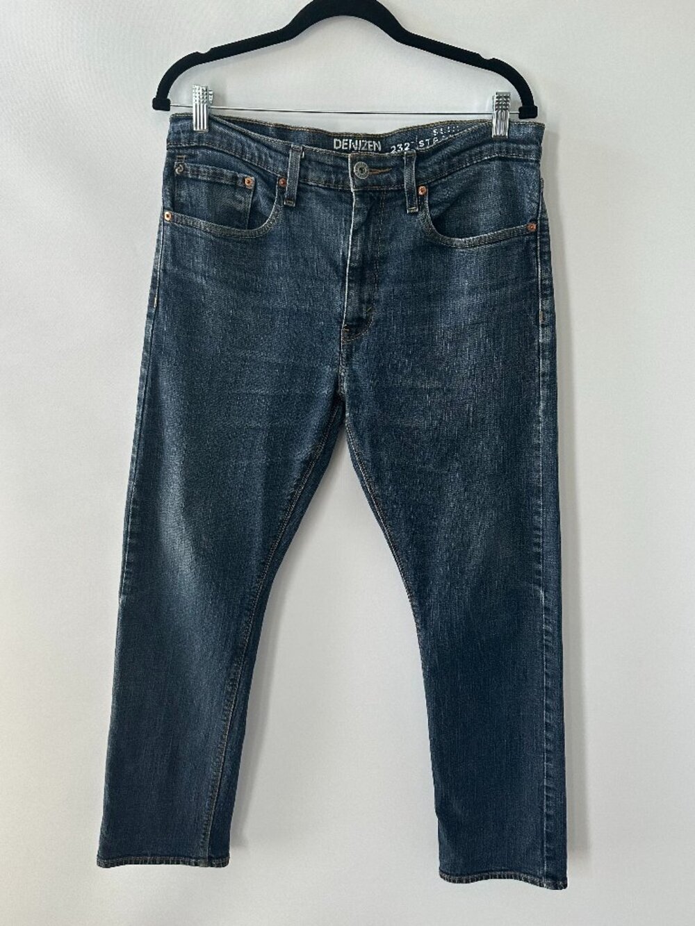 Levi's Denizen Men's Blue Denim W34 L30 Slim Straight Jeans
